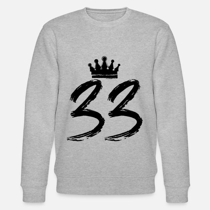 33 Couronne numérique - Sweat bio CHANGER Stanley/Stella Unisexe - gris chiné