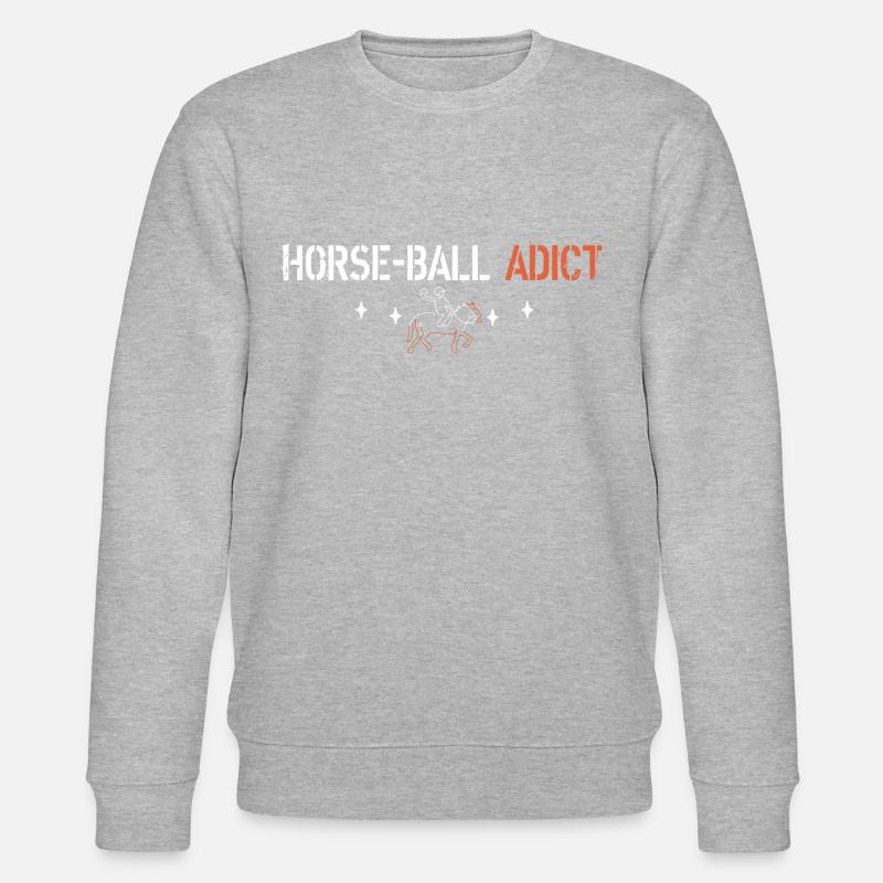 Pferdeball Adict - Stanley/Stella Unisex Bio-Sweatshirt CHANGER  - Grau meliert