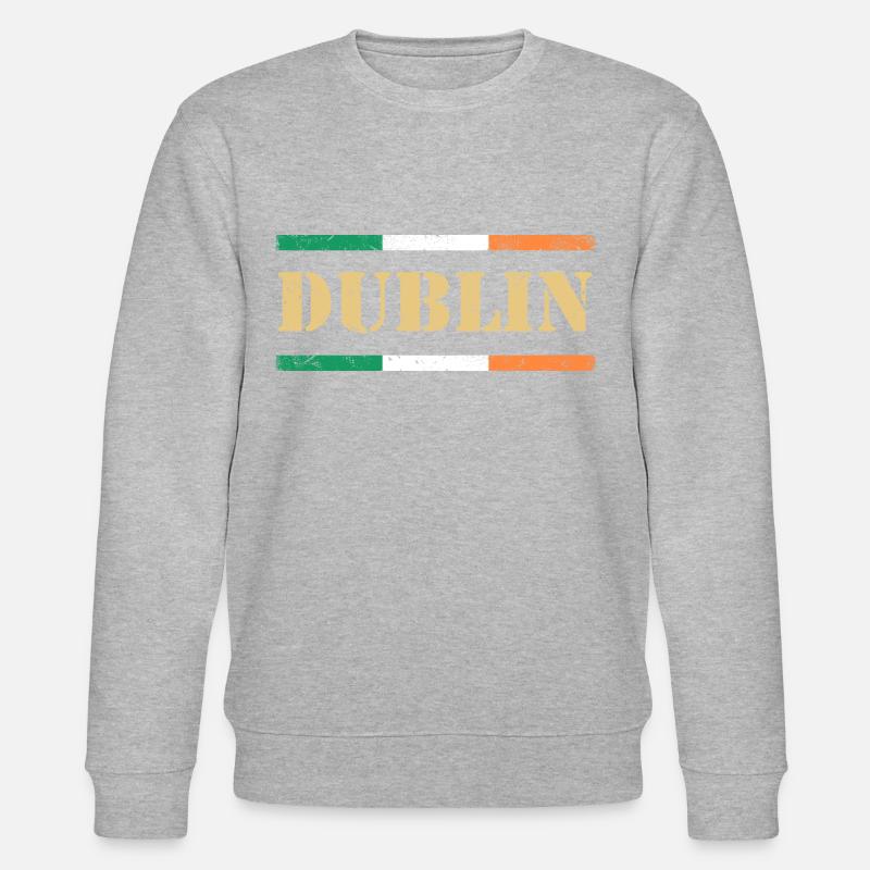 Drapeau de Dublin / Irlande - Sweat bio CHANGER Stanley/Stella Unisexe - gris chiné