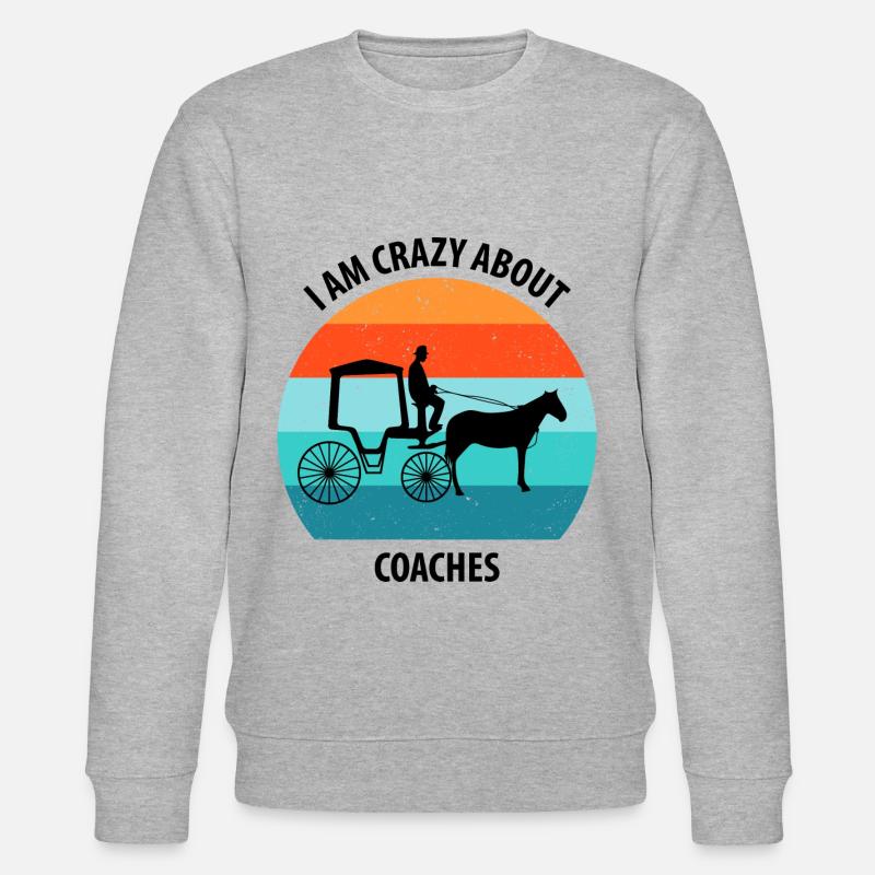 Kutscher Kutsche Pferdekutscher Kutschieren - Stanley/Stella Unisex Bio-Sweatshirt CHANGER  - Grau meliert