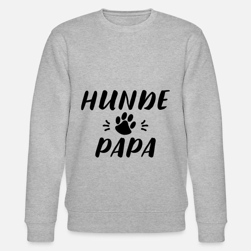 Hunde Papa - Stanley/Stella Unisex Bio-Sweatshirt CHANGER  - Grau meliert