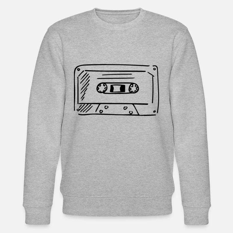 Kassette Altmodisch Retro - Stanley/Stella Unisex Bio-Sweatshirt CHANGER  - Grau meliert