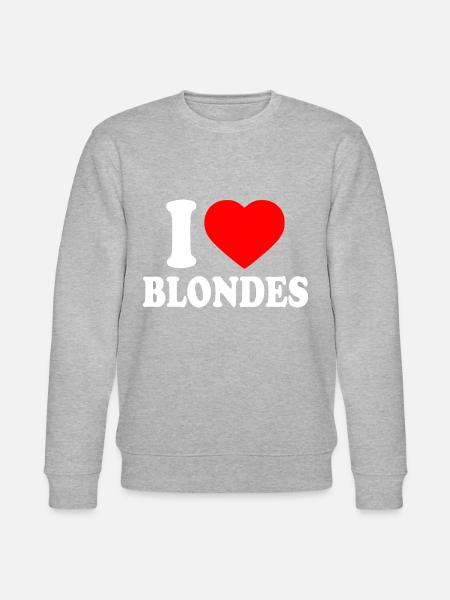I love blondes - Stanley/Stella CHANGER Unisex Organic Sweatshirt - heather grey