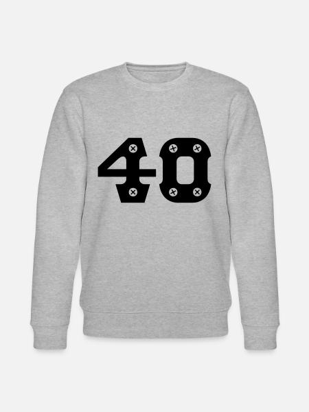 40th birthday - Stanley/Stella CHANGER Unisex Organic Sweatshirt - heather grey