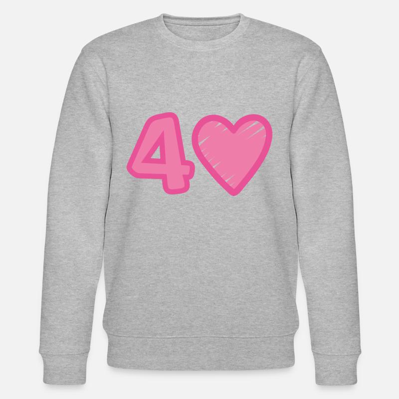Cœur du 40e anniversaire - Sweat bio CHANGER Stanley/Stella Unisexe - gris chiné