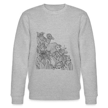 Sei wild - Stanley/Stella Unisex Bio-Sweatshirt CHANGER  - Grau meliert - Vorne - Nik (191cm) & Marisol (170cm)