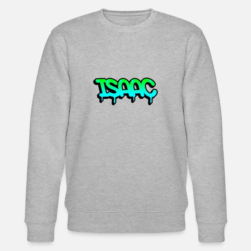 Graffiti Vorname Isaac - Stanley/Stella Unisex Bio-Sweatshirt CHANGER  - Grau meliert