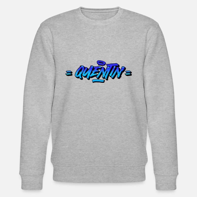 Graffiti Vorname Quentin - Stanley/Stella Unisex Bio-Sweatshirt CHANGER  - Grau meliert