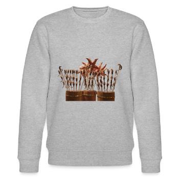 Milliarden Menschen ernähren sich von Insekten - Stanley/Stella Unisex Bio-Sweatshirt CHANGER  - Grau meliert - Vorne - Nik (191cm) & Marisol (170cm)