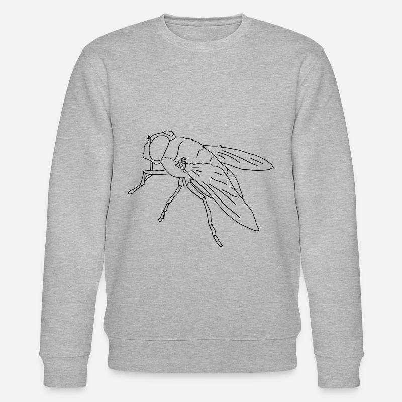 Fliege fly Riesenfliege - Stanley/Stella Unisex Bio-Sweatshirt CHANGER  - Grau meliert