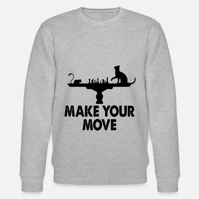 Chess funny - Stanley/Stella CHANGER Unisex Organic Sweatshirt - heather grey