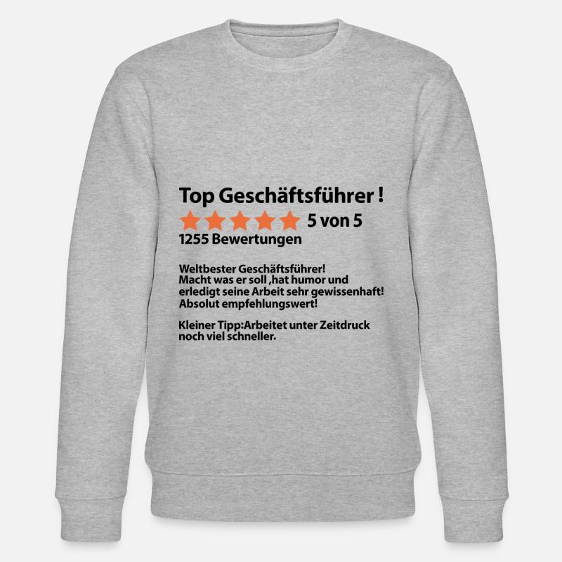 Verabschiedung Abschiedsgeschenk Geschäftsführer - Stanley/Stella Unisex Bio-Sweatshirt CHANGER  - Grau meliert