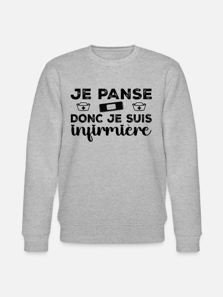 Ich bin Krankenschwester - Stanley/Stella Unisex Bio-Sweatshirt CHANGER - Grau meliert