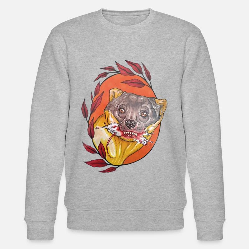 Marder Frühstück - Stanley/Stella Unisex Bio-Sweatshirt CHANGER  - Grau meliert