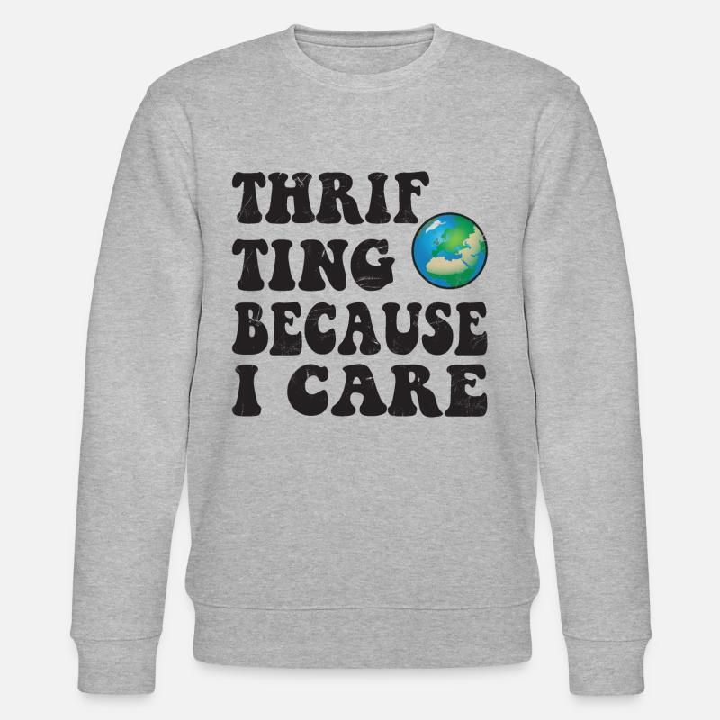 Thrifting. Because I care. - Stanley/Stella Unisex Bio-Sweatshirt CHANGER  - Grau meliert