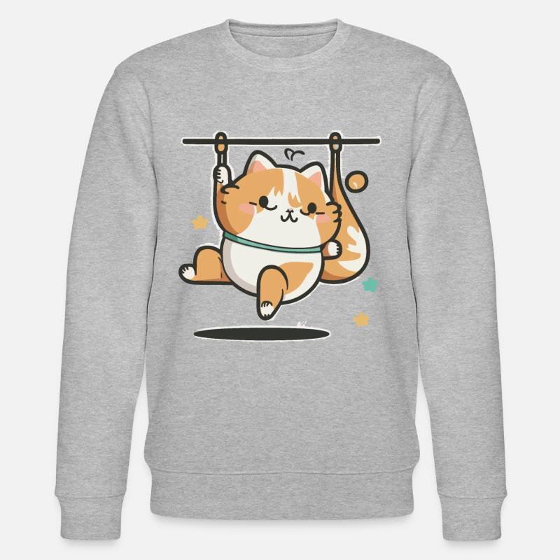 Flexible Katze - Stanley/Stella Unisex Bio-Sweatshirt CHANGER  - Grau meliert