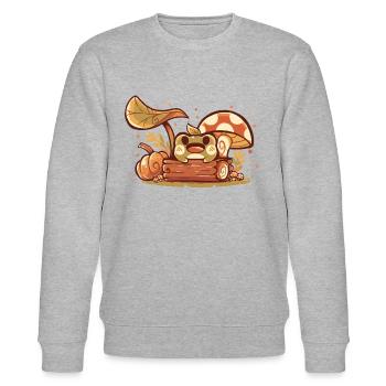Herbst-Frosch - Stanley/Stella Unisex Bio-Sweatshirt CHANGER  - Grau meliert - Vorne - Nik (191cm) & Marisol (170cm)