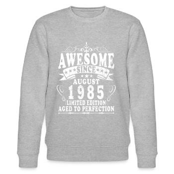 Original août 1985 - 40 ans de grandeur - Sweat bio CHANGER Stanley/Stella Unisexe - gris chiné - Devant - Nik (191cm) & Marisol (170cm)