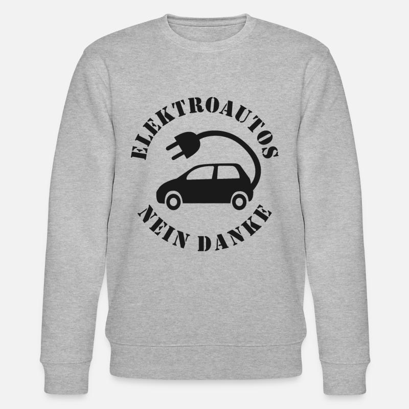 Elektroautos Nein danke - Stanley/Stella Unisex Bio-Sweatshirt CHANGER  - Grau meliert