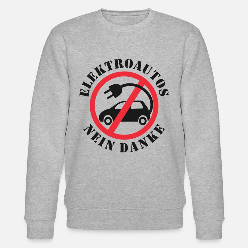 Elektroautos Nein danke - Stanley/Stella Unisex Bio-Sweatshirt CHANGER  - Grau meliert