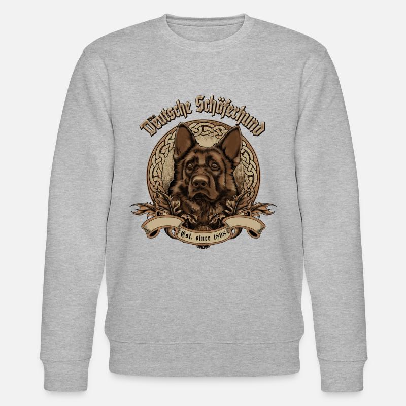 Der Deutsche Schäferhund - Stanley/Stella Unisex Bio-Sweatshirt CHANGER  - Grau meliert