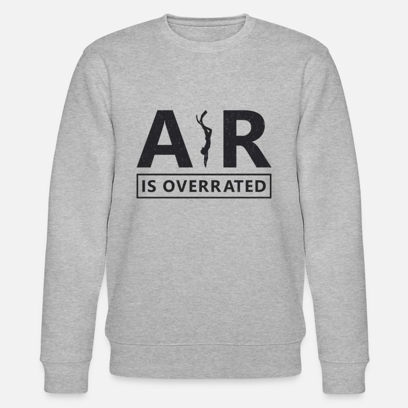 Freitaucher Apnoe Freitauchen Tauchen Geschenkidee - Stanley/Stella Unisex Bio-Sweatshirt CHANGER  - Grau meliert