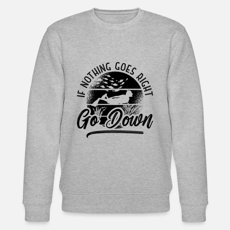 Apnoe Freitaucher Freitauchen Tauchen Geschenkidee - Stanley/Stella Unisex Bio-Sweatshirt CHANGER  - Grau meliert