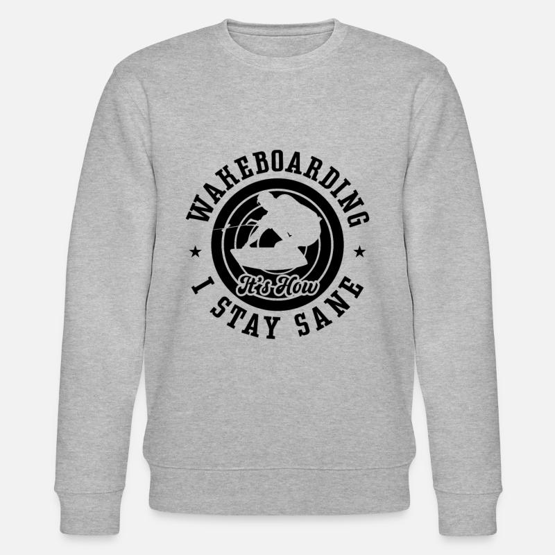 Wakeboard Wakeboarder Wakeboarden Geschenkidee - Stanley/Stella Unisex Bio-Sweatshirt CHANGER  - Grau meliert
