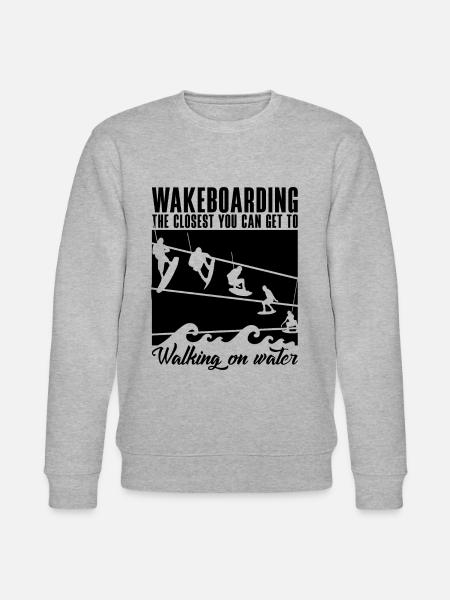 Wakeboard Wakeboarding Wakeboarder Gift Idea - Stanley/Stella CHANGER Unisex Organic Sweatshirt - heather grey