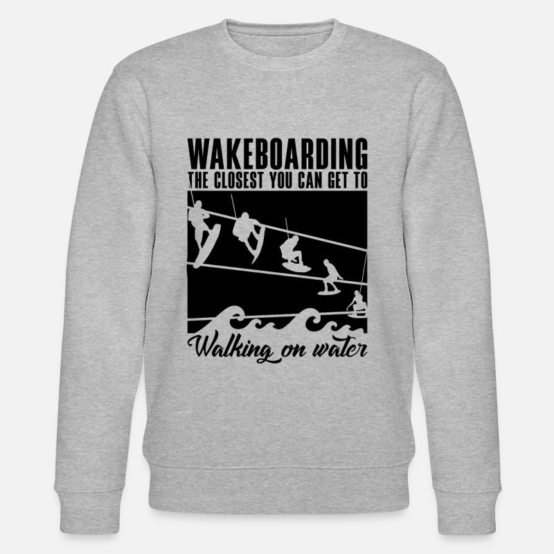 Wakeboard Wakeboarden Wakeboarder Geschenkidee - Stanley/Stella Unisex Bio-Sweatshirt CHANGER  - Grau meliert
