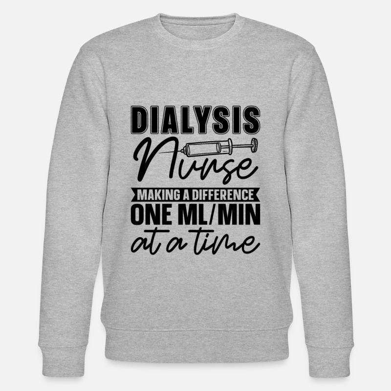 Dialyse Dialysetechniker Nephrologie Geschenkidee - Stanley/Stella Unisex Bio-Sweatshirt CHANGER  - Grau meliert