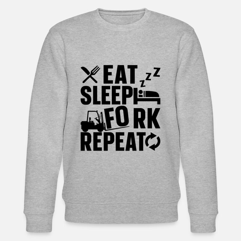 Staplerfahrer Coole Gabelstapler Geschenkidee - Stanley/Stella Unisex Bio-Sweatshirt CHANGER  - Grau meliert