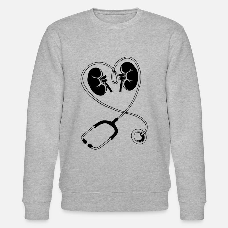 Dialysetechniker Herz Nephrologie Coole Geschenk - Stanley/Stella Unisex Bio-Sweatshirt CHANGER - Grau meliert