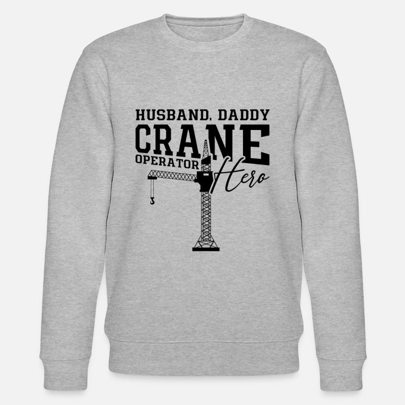 Kranführer Kranfahrer Bauarbeiter Bau Geschenkidee - Stanley/Stella Unisex Bio-Sweatshirt CHANGER  - Grau meliert