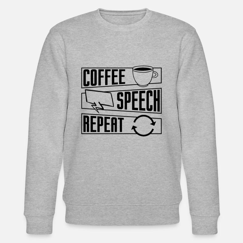 Mental Psychische Kaffee Kaffetrinker Geschenkidee - Stanley/Stella Unisex Bio-Sweatshirt CHANGER  - Grau meliert