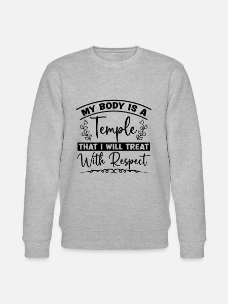 My Body Is A Temple Mental Health Coffee Anxiety - Stanley/Stella CHANGER Unisex Organic Sweatshirt - heather grey