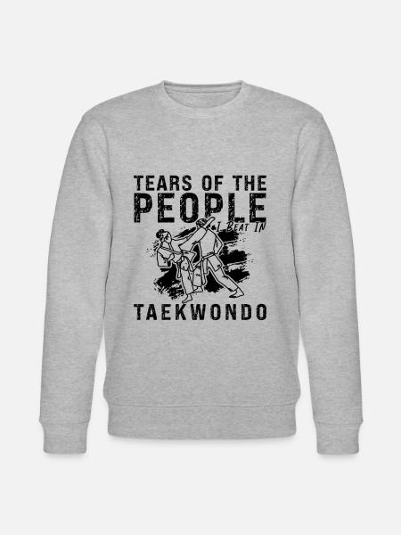 Taekwondo Tears Of The People Fight Sport Fighter - Stanley/Stella CHANGER Unisex Organic Sweatshirt - heather grey