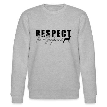 Respect The Greyhounds Dog Racing Greyhound Racer - Stanley/Stella Unisex Bio-Sweatshirt CHANGER  - Grau meliert - Vorne - Nik (191cm) & Marisol (170cm)