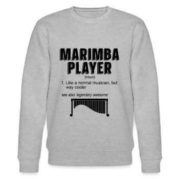 Marimba Player Like A Normal Percussion Instrument - Stanley/Stella CHANGER Unisex Organic Sweatshirt - heather grey - Front - Nik (191cm) & Marisol (170cm)