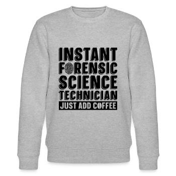 Instant Forensic Science Crime Forensic Scientist - Sweat bio CHANGER Stanley/Stella Unisexe - gris chiné - Devant - Nik (191cm) & Marisol (170cm)