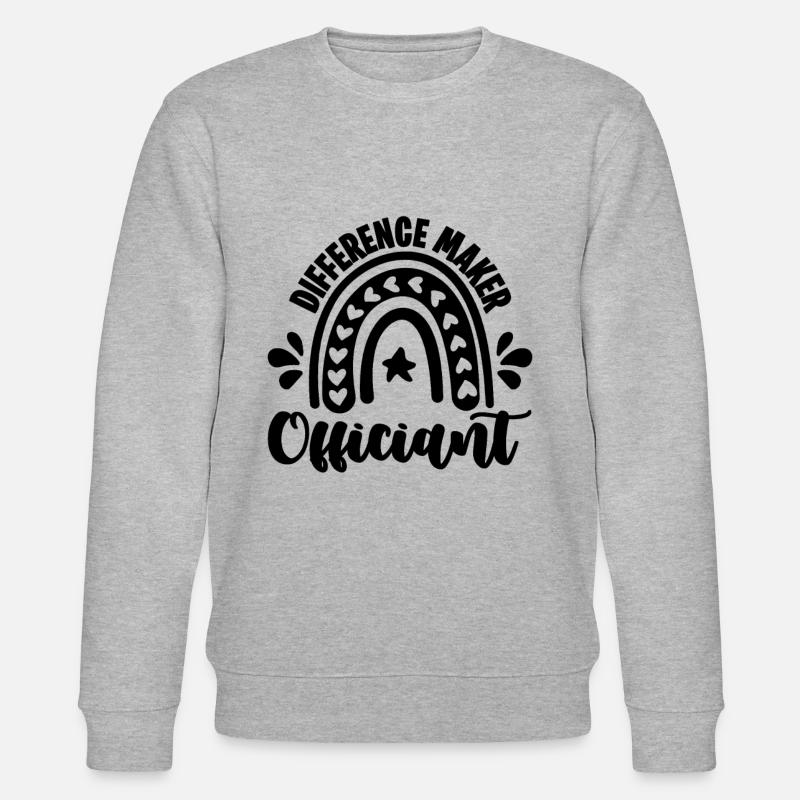 Difference Maker Officiant Marriage Officiant - Stanley/Stella CHANGER Unisex Organic Sweatshirt - heather grey