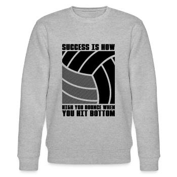 Success Is How Volleyball Coach Volleyball Player - Stanley/Stella Unisex Bio-Sweatshirt CHANGER  - Grau meliert - Vorne - Nik (191cm) & Marisol (170cm)