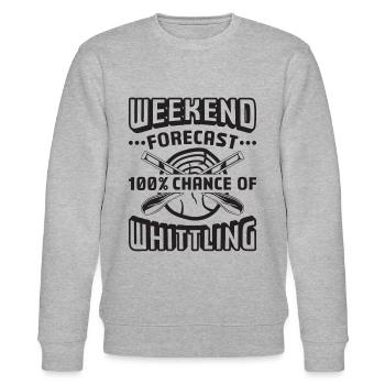 Prévisions du week-end 100% Chance Logger Wood Carver - Sweat bio CHANGER Stanley/Stella Unisexe - gris chiné - Devant - Nik (191cm) & Marisol (170cm)