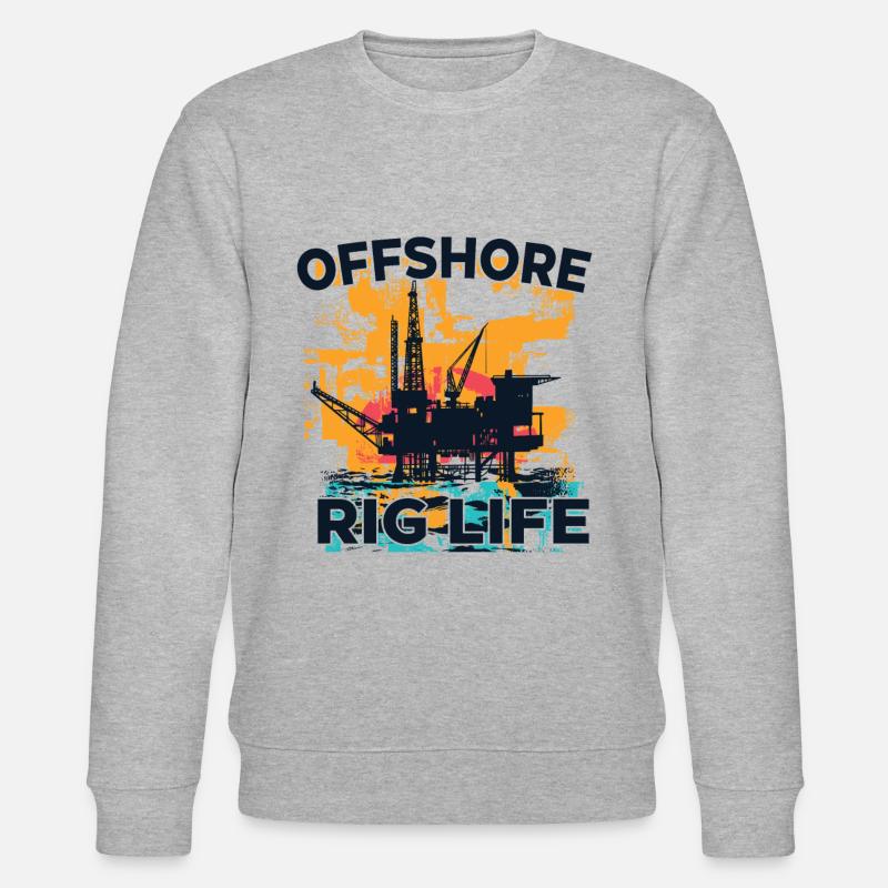 Offshore Rig Life - Stanley/Stella Unisex Bio-Sweatshirt CHANGER  - Grau meliert