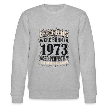 Les légendes sont nées en 1973 - cadeau d’anniversaire - Sweat bio CHANGER Stanley/Stella Unisexe - gris chiné - Devant - Nik (191cm) & Marisol (170cm)