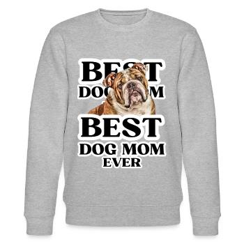 MEILLEURE MAMAN DE CHIEN jamais I cadeau de propriétaire de chien - Sweat bio CHANGER Stanley/Stella Unisexe - gris chiné - Devant - Nik (191cm) & Marisol (170cm)
