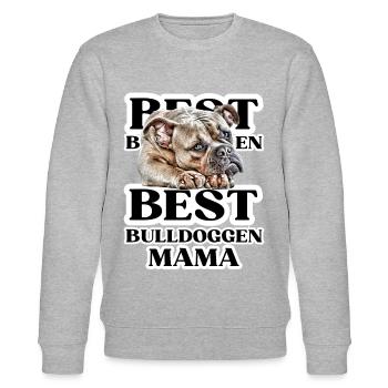 BEST BULLDOGS maman je chien propriétaire cadeau - Sweat bio CHANGER Stanley/Stella Unisexe - gris chiné - Devant - Nik (191cm) & Marisol (170cm)