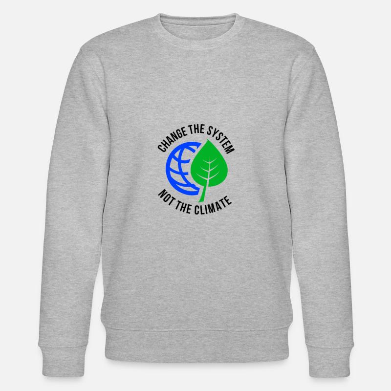 Student demo against climate change - Stanley/Stella CHANGER Unisex Organic Sweatshirt - heather grey