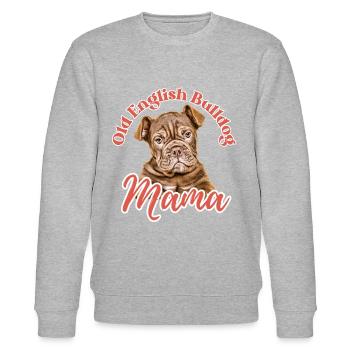 VIEUX BOULEDOGUE ANGLAIS Maman chien chiens bouledogue - Sweat bio CHANGER Stanley/Stella Unisexe - gris chiné - Devant - Nik (191cm) & Marisol (170cm)