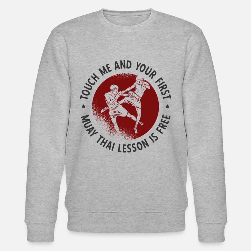 Thaiboxen Muay Thai - Stanley/Stella Unisex Bio-Sweatshirt CHANGER  - Grau meliert